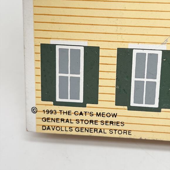 Vintage 1993 The Cat's Meow Davolls General Store Wooden Shelf Sitter - Picture 6 of 8